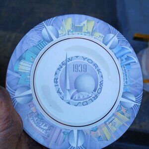 1939 WORLDS FAIR 150TH GEORGE WASHINGTON Annibersary plate RARE!